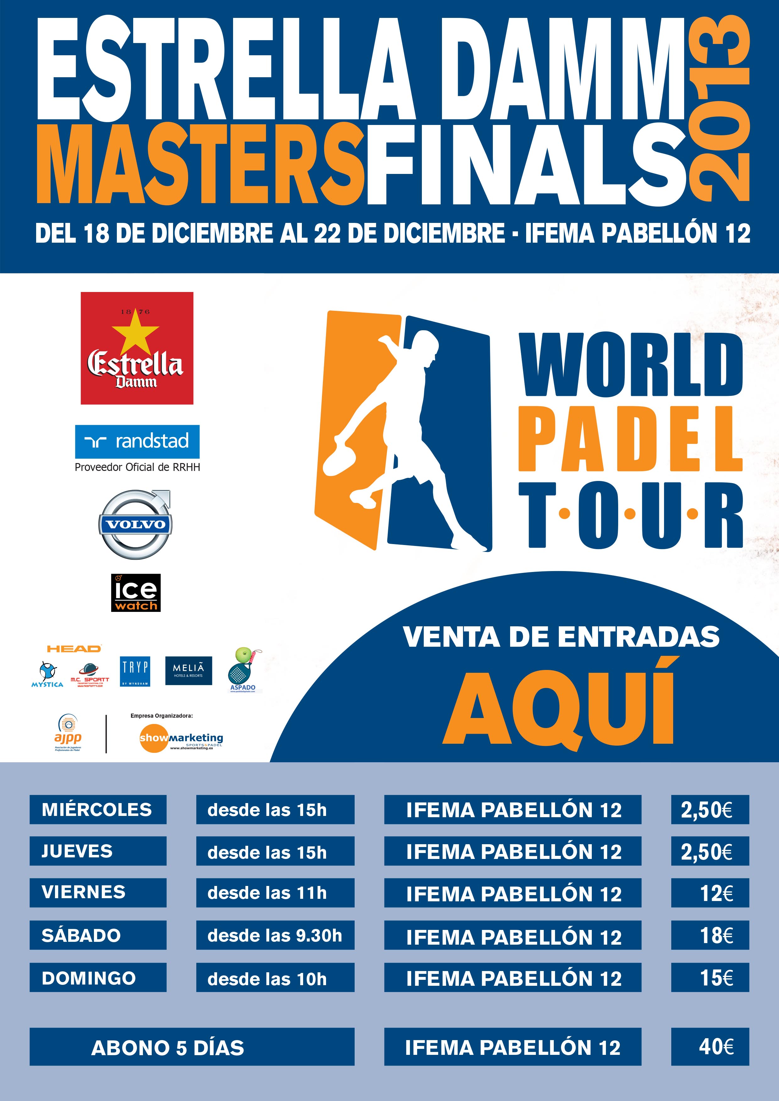 CARTEL FINAL MASTERS MADRID WORLD PADEL TOUR